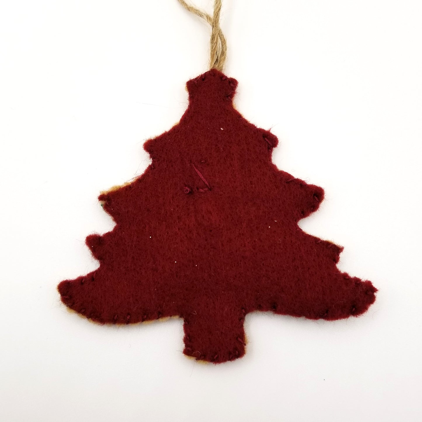 Felt Ornament pdf pattern Rustic Christmas Tree, wool embroidery template, sewing pattern, embroidered felt pdf, xmas, easy sewing template