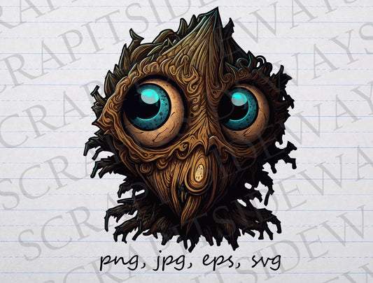 Tree creature clipart vector graphic svg png jpg eps fantasy tree man