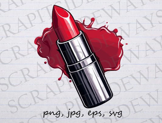 Lipstick clipart vector graphic svg png jpg eps logo t-shirt design mua sticker design makeup artist makeup