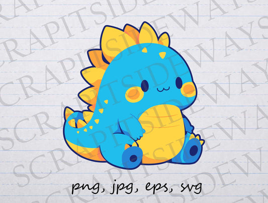 Cute baby kaiju clip art clipart vector graphic svg png jpg eps, japanese monster, chibi kaiju, chibi monster, dinosaur monster