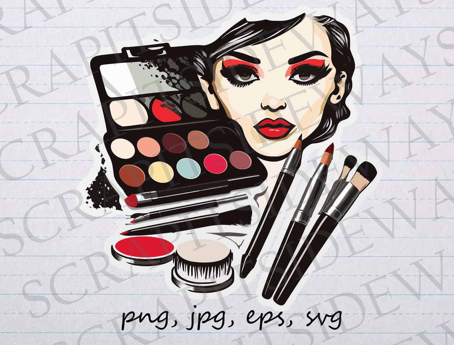 Makeup artist clipart vector graphic svg png jpg eps logo t-shirt design mua sticker design