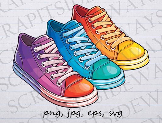 Shoes in a line clip art clipart vector graphic svg png jpg eps, shoe, sneakerhead, sneaker head, shoe border, sneakers