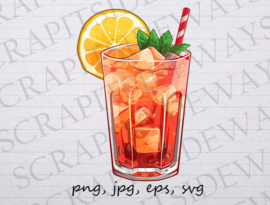 Orange drink clip art clipart vector graphic svg png jpg eps, summer drink, summer beverage, orange soda, fancy drink, cocktail