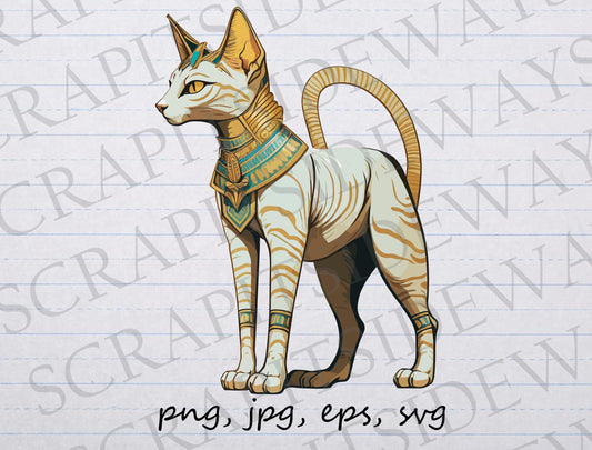 Ancient Egyptian cat clipart vector graphic svg png jpg eps cute pet kitty