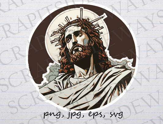 Jesus clipart vector graphic svg png jpg eps Catholic Christian Easter